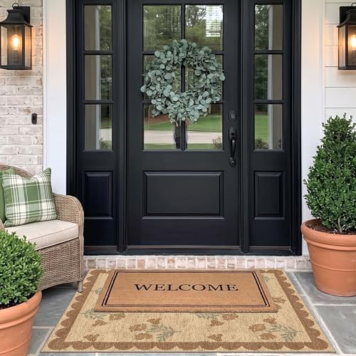 3x4 Floral Entry Rug - Indoor Outdoor Mats for Front Door Non-Slip - Image 5