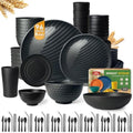 Teivio 96-Piece Plates and Bowls Sets for 8, with Flatware Dinnerware Sets by Teivio