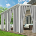 Patio Curtains Outdoor Waterproof, 6-Panels, Privacy Drapes by RichSets