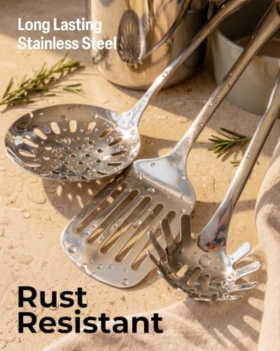 Zulay Kitchen Stainless Steel 8 Piece Cooking Utensil Set - Image 4