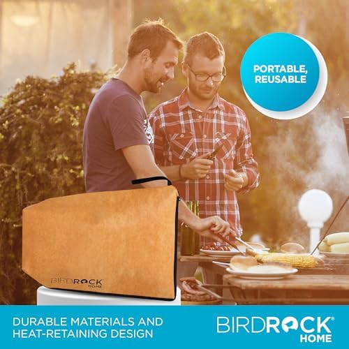 BIRDROCK HOME BBQ Resting Bag - Triple Layer Insulated Meat Resting Bag with Wide Zipper Opening, Premium Quality Tyvek, Portable, Reusable, 21.4" x 16" - Ideal for Briskets, Shoulders, & Large Cuts - Image 2