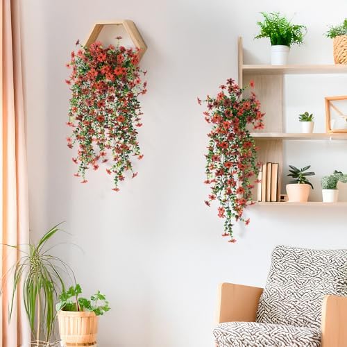 INQCMY Artificial Fake Hanging Flowers Plants for Outdoor Fall Decoration - Image 5