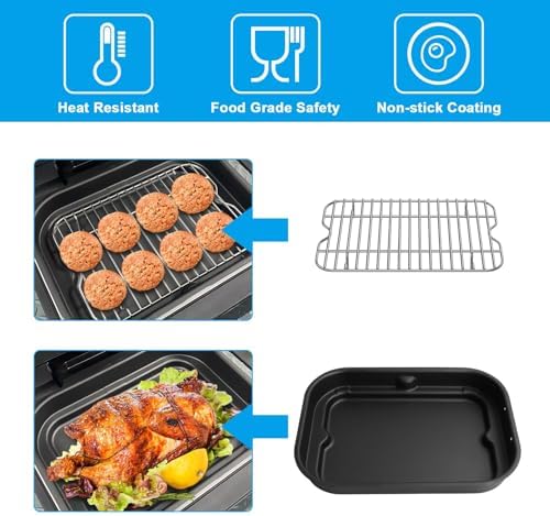 Outspark Grill Roast Rack and Cooking Pot for Ninja Foodi FG551/DG551 Smart XL Indoor Grill Accessories, Air Fryer Rack & Non-Stick Griddle Pan for Ninja Foodi DG651 - Image 3