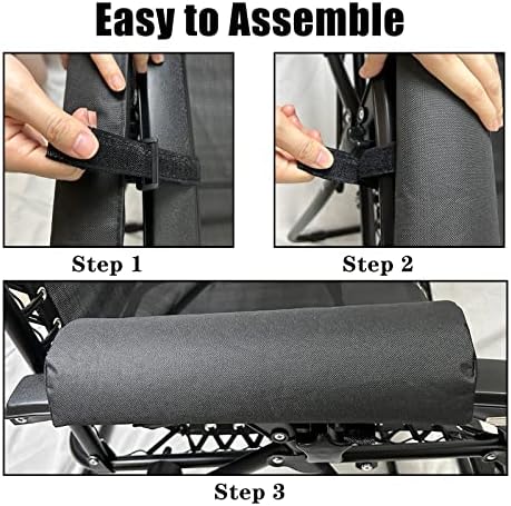 Arm Rest Pads for Zero Gravity Chair, Zero Gravity Chair Cushion with Long Adhesive Strips, Comfort Folding Antigravity Recliners Lawn Camping Patio Lounge Office Chairs Armrest Padding In Pair - Image 5