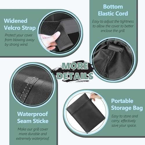 Grill Cover 82 Inch - Extra Large Gas BBQ Cover for Outdoor Grill - 600D Outside Barbecue Covers Waterproof Heavy Duty for Weber, Dyna-glo, Char-Broil, Nexgrill, Brinkmann, Monument and More - Image 5