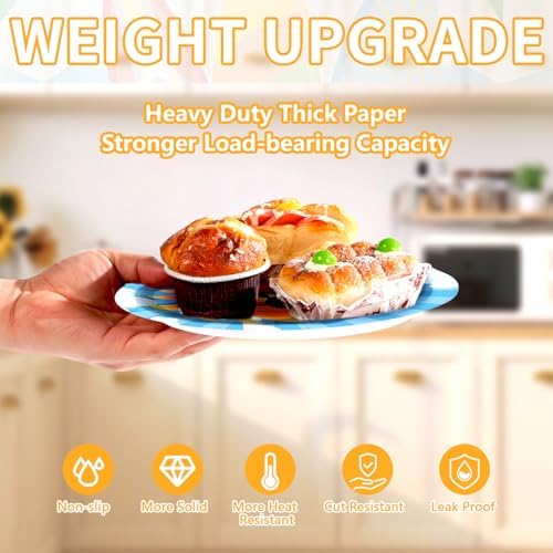 60 Pcs Beach Pool Party Paper Plate 7" Heavy Duty for Summer - Image 4