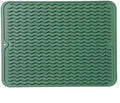 MicoYang Silicone Dish Drying Mat — Quick-Dry Ridges Counter & Sink Pad, Heat-Resistant Trivet to 450°F, Non-Slip & Dishwasher Safe, Roll-Up Storage, 18 Colors & 9 Sizes (Green, 16"×12") by MicoYang