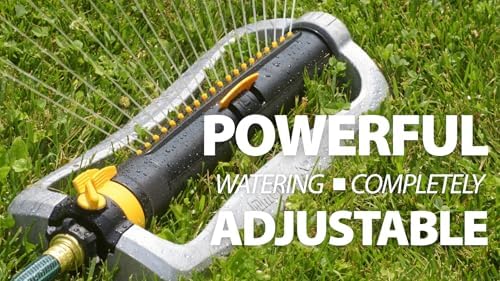 Melnor Metal Oscillating Sprinkler 4500 Sq Ft: Flow, Width, Range Adjust - Image 4
