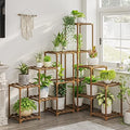 Bamworld Plant Stand Indoor Corner Plant Shelf Outdoor Flower Shelves Wooden Plant Stands Garden Wood Plant Holder Rack for Living Room Corner Lawn Window 03B by Bamworld