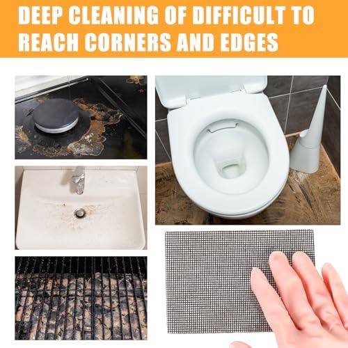 Reallnaive 50 Piece Griddle Cleaning Kit 35 Screens 15 Cleaning Pads Heavy-Duty Abrasive Mesh Pads for Flat Tops, Cast Iron, and Stainless Steel Griddle Clean Accessories Bundle - Image 6