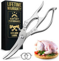 Stainless Steel Poultry Shears, Hardened Blades, Safety Lock by LIBERHAUS