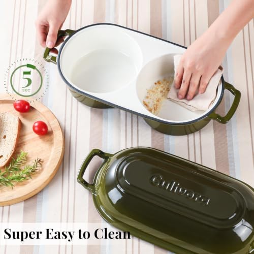 Cast Iron Double Dutch Oven, Mini Enamel Sourdough Bread Pan with Lid - Image 5
