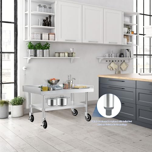 HARDURA Stainless Steel Equipment Stand with Casters 30"X36" - Image 3