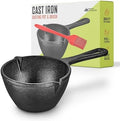 Modern Innovations Cast Iron Melting Pot for Grill Cooking, Basting Pot, Saucepan, Simmer Sauce and Butter, Small Pot, Mini Bowl for Sauces by ModernInnovations