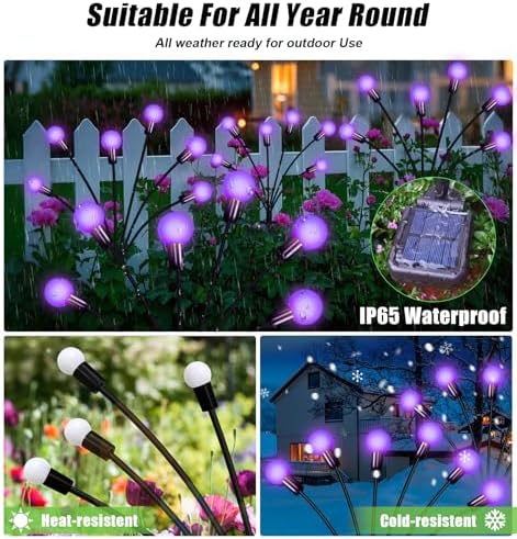 NBQQ Solar Lights Outdoor Waterproof 6 Pack of 36 LEDs Unique Gifts Women - Image 3