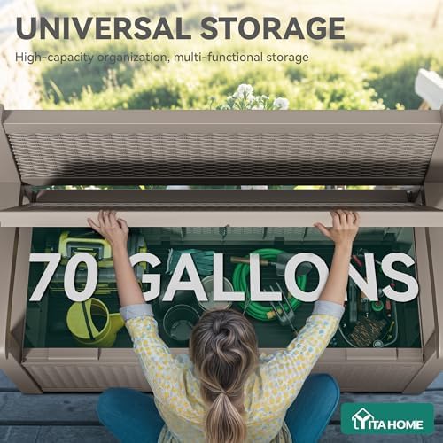 YITAHOME 70 Gallon Deck Bench with Storage - Image 2