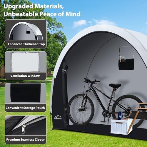 Bike Storage Tent Rain Fly Waterproof Sun Protection Portable - Image 3
