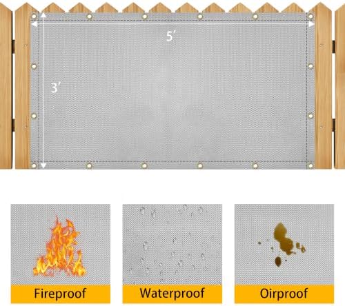 3' X 5' Grill Heat Shield for Deck Railing, Fireproof Heat Shield for Grill - Image 4