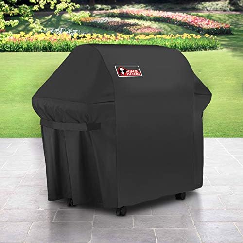 Kingkong Gas Grill Cover | Fits Weber Genesis E & S Series, Char-Broil 4 Burner | Includes Grill Brush, Tongs & Thermometer - Image 3