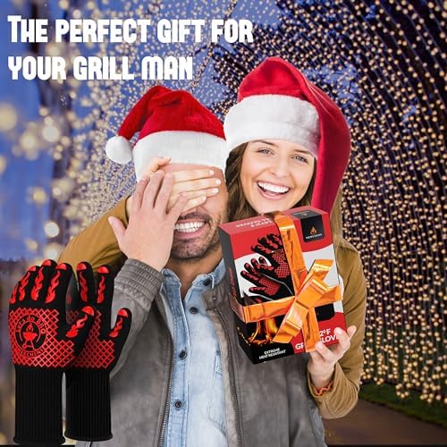 BBQ Grill & Oven Gloves 1472°F Heat Resistant | Storage Case & Gift Box - Image 2