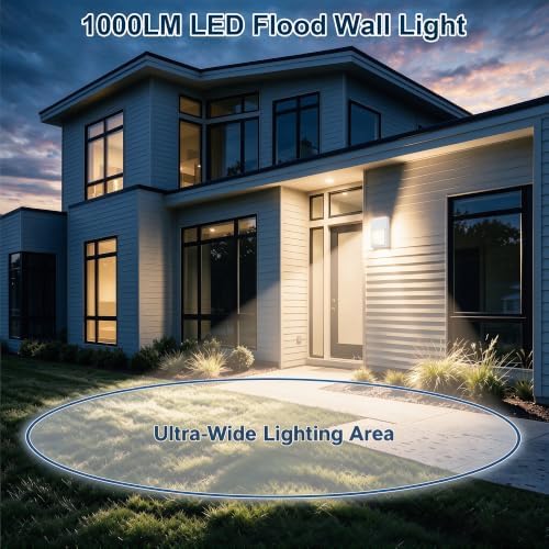LIT-PaTH Outdoor Wall Light Fixture, Aluminum, LED 3000K, White, 2 Pack - Image 5