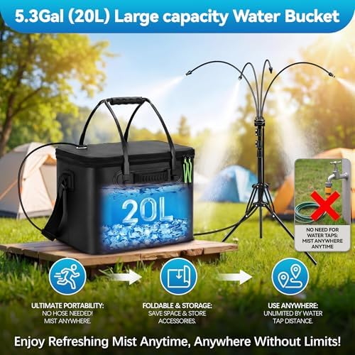 Portable Misting System, 20L Bucket Stand Mister with 5.2FT Adjust Height - Image 3