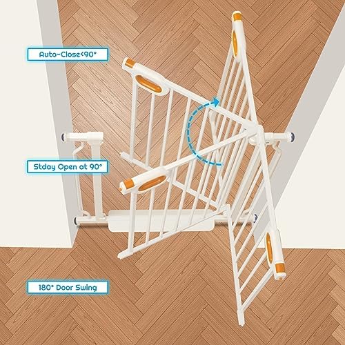 owlie Baby Gate for Stairs 29-33 Inch Wide with Door Indoor - Image 5