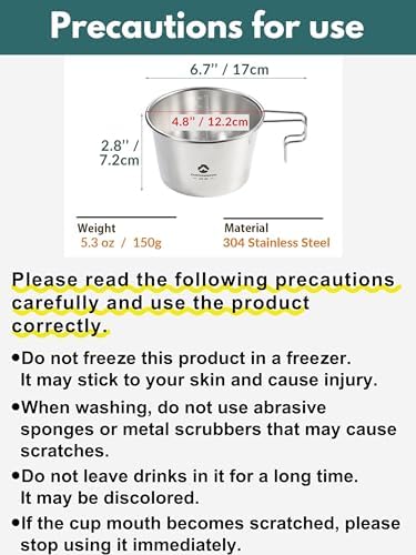 CAMPINGMOON Deep Sierra Cup 600ml Stainless Steel Camping Cup 304 Food Grade Outdoor Cooking Bowl Measurement Marks Stackable Camping Cookware Backpacking Hiking Campfire Use S369 - Image 7