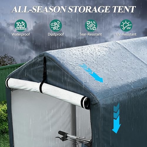 GARTOO 6 x 3ft Outdoor Cycle Storage Shelter - Image 3