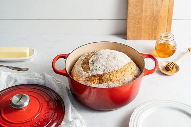 Le Creuset Enameled Cast Iron Round Dutch Oven, 4.5 qt., Cerise - Image 6