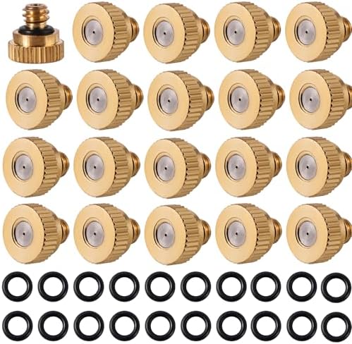 20 Pack Brass Misting Nozzles 10/24 UNC 0.020" (0.5mm) Orifice by NFAMRZCAR