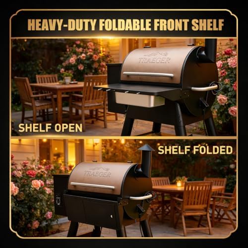 QuliMetal Folding Front Shelf for Traeger Pro 22,Pro 575,Ironwood 650 - Image 4
