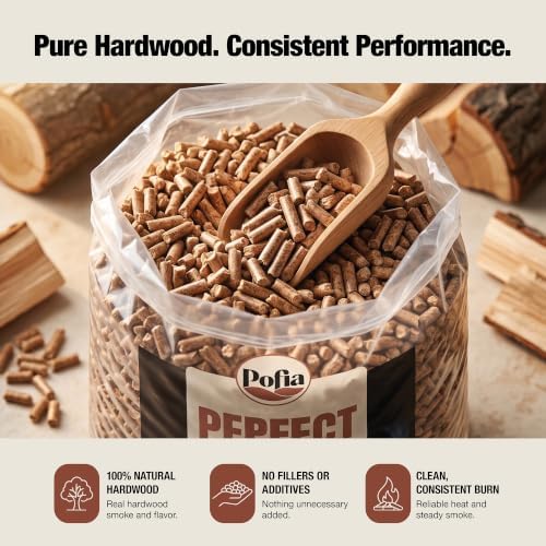 Natural Hardwood Wood Pellets for Pellet Grill & Pellet Smoker by Pofia Perfect Mix, Hickory, Cherry, Apple & Hard Maple Blend, Smoky BBQ Flavor for Meat, Brisket, Pork & Chicken, 40 Lb Bag - Image 5