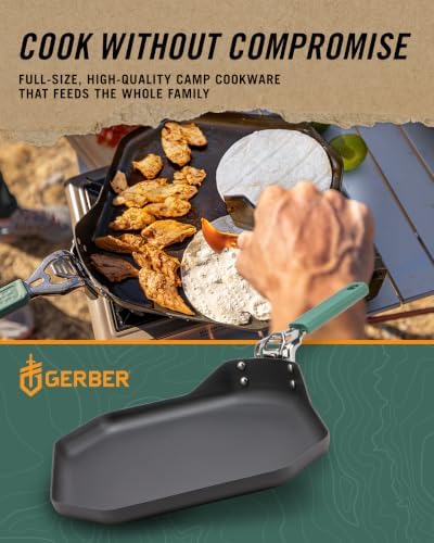 Gerber Gear ComplEAT Griddle - Portable, Nonstick Outdoor Camping Griddle - Premium Camping Cookware - Features Detachable Handle - Image 6