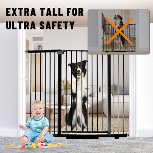 Rgqphantom 41" Tall Safety Pet Gate,Adjustable 29.92"-57.48" Wide(Black) - Image 3