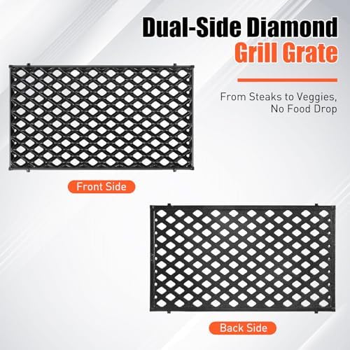 17.5" Dual Sided Diamond Sear Grill Grates for Weber Spirit 200 Series - Image 5