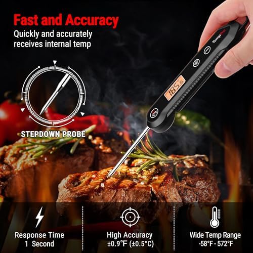 TempPro TempSwift 1 Sec Meat Thermometer Digital for Kitchen Cooking Food - Image 2
