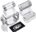 ROTO-Q 360 Family Rotisserie Kit – Non-Electric Wind-Up Spit Roaster with Tumble Basket, Flat Cage, Skewer Set & Mat for Grill, Oven, Smoker, Portable BBQ Cooking, Tailgating, or Camping Use by ROTO-Q360
