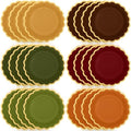 48 Pcs Fall Paper Plates 9 Inch Scalloped Paper Plates by Tiangrid