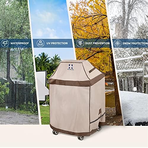 HAMLER Grill Cover 30 Inch, Heavy Duty Waterproof BBQ Covers, Gas Grill Covers Fits Weber Spirit, Weber Genesis, Char-Broil, Nexgrill, Brinkmann, Brown & Beige - Image 6