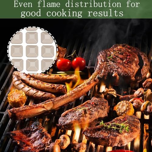 Leship Ceramic Briquettes Replacement for Lynx L27 L30 L36 L42 L54 and Other Gas Grills, Gas Grill Briquettes Replacement for Lava Rocks, 2 x 2 inches, 50-Piece - Image 6