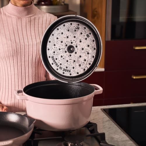 Staub Cast Iron 4-qt Round Dutch Oven - Peony Pink - Image 3