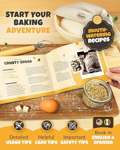 CRUSTLOVE 5 QT Enameled Dutch Oven for Bread Baking with Lid & Baking Set - Image 7