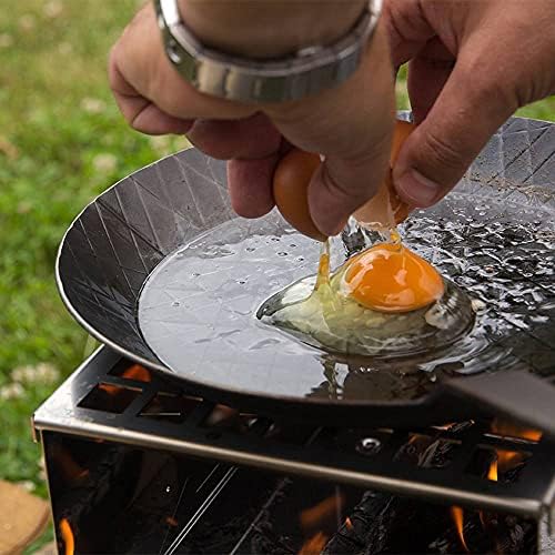Petromax Wrought Iron Skillet, Long Handle Pan Conducts Heat Evenly, Indoor/Outdoor Camping Cookware for Campfire or Home Kitchen Use, Stove to Table Serveware - Image 6