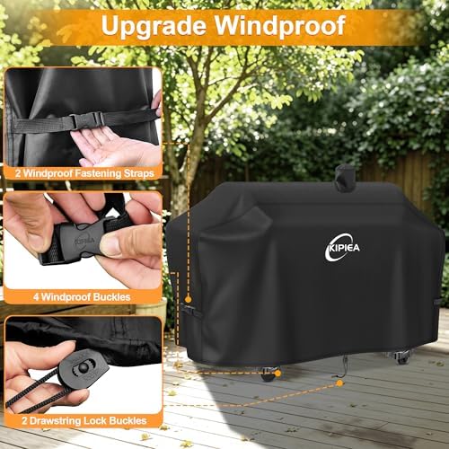 Kipiea Grill Cover for Pit Boss Memphis, 600D Waterproof Smoker Cover - Image 4