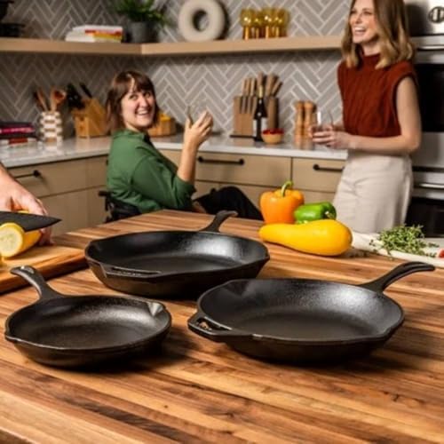 Lodge Chef Collection 3pc Set (8”, 10", & 12" Skillet) (Pack of 2) - Image 3
