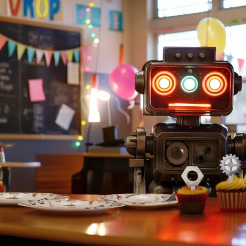 Robot Party Decorations - Robot Party Plates and Napkins for Kids Birthday Party, Serves 20 Guests - Image 5