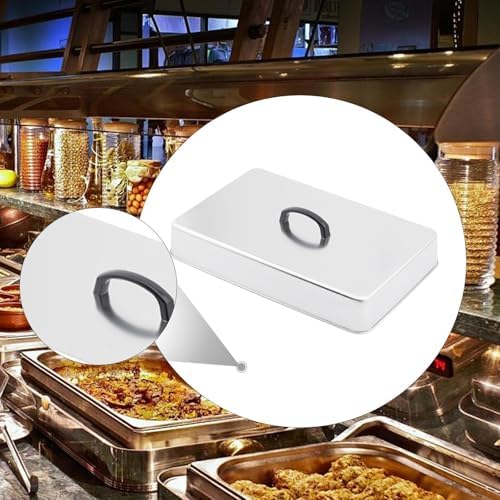 Grill Lid Steaming Food Cover Cooking Dome Rectangular Grilling Dome Burger Cover for Commercial BBQ Flat Top Griddle Patties, 43.5x28.3x6.6cm - Image 3