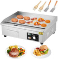 Commercial Electric Griddle 21 Inch, 110V 1600W Stainless Steel Flat Top Grill with Adjustable Temp Control 122°F-572°F, Includes Spatula & Scraper for Restaurant, Home, Outdoor Use by Unknown