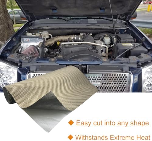 Titanium Adhesive Backed Exhaust Heat Shield tape 24'' X 24'' for Wall Behind Grill 2500 Degrees High Temp Protection Material Thermal Barrier Blanket Mat - Image 6
